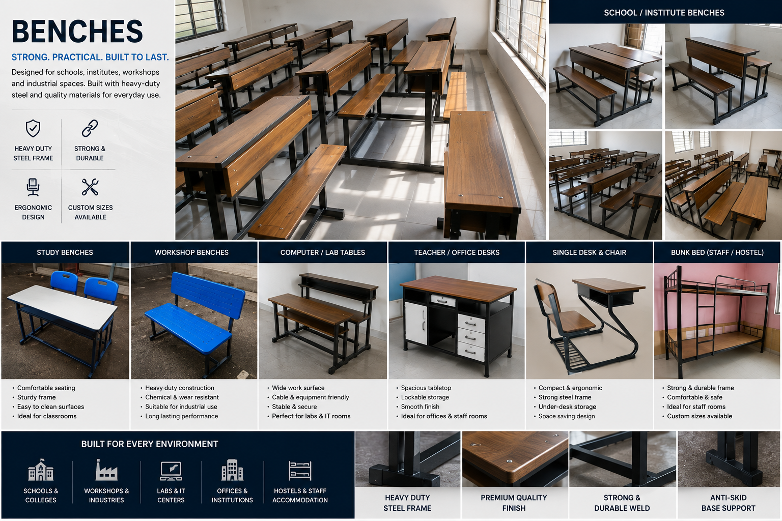 Benches & Fabricated Furniture